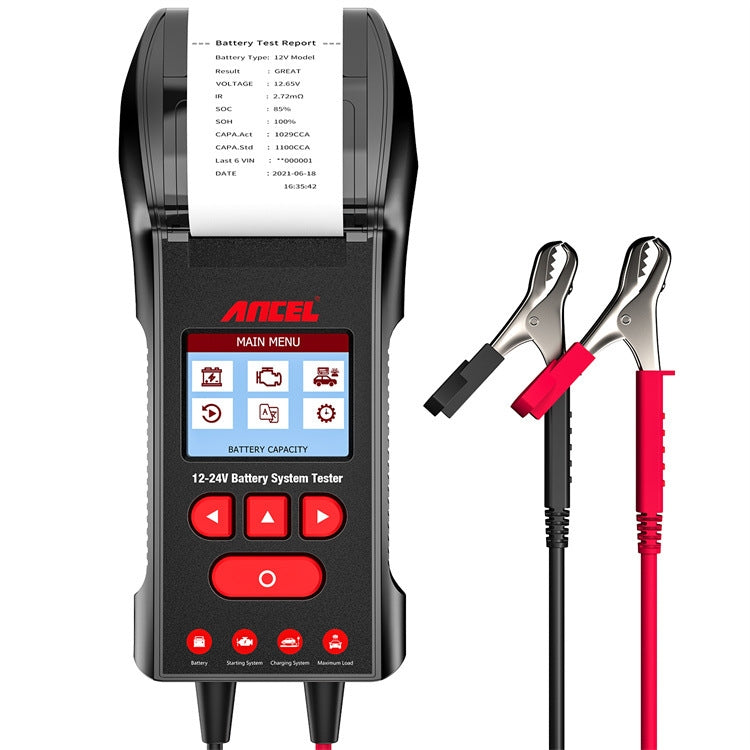 ANCEL 12V/24V Printer-Type Car Battery Tester Battery Power CCA Internal Resistance Life Detector(BST600) - Electronic Test by ANCEL | Online Shopping South Africa | PMC Jewellery | Buy Now Pay Later Mobicred