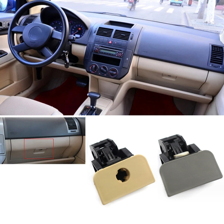 For 2002-2009 Volkswagen Polo OE 6Q0857131D Glove Box Lid Handle, Color: Beige With Hole - Door Handles by PMC Jewellery | Online Shopping South Africa | PMC Jewellery | Buy Now Pay Later Mobicred