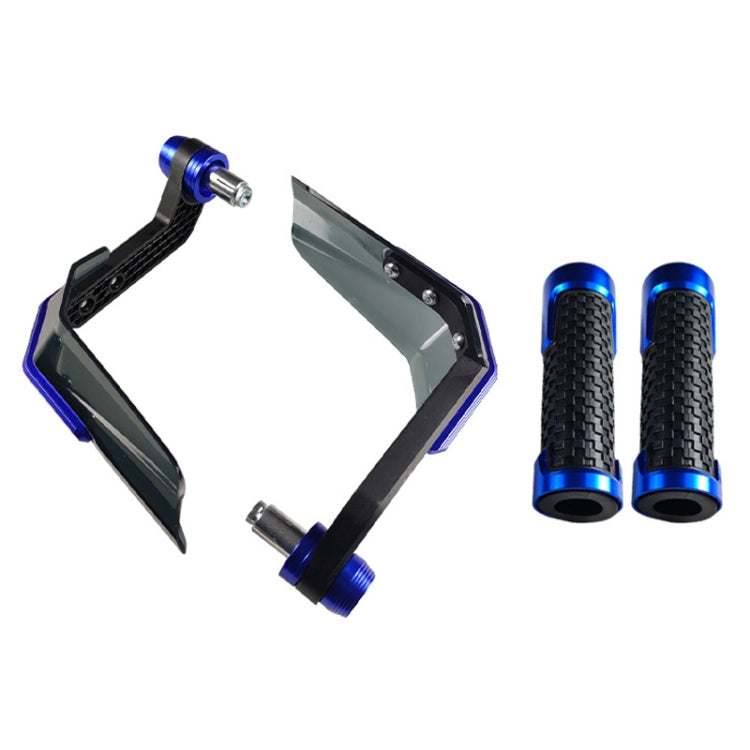 4 In 1 Motorcycle Modification Accessories Horn Windshield Windproof Protective Cover+Handlebar Plastic Throttle Grip Accessories(Blue) - Grips by PMC Jewellery | Online Shopping South Africa | PMC Jewellery | Buy Now Pay Later Mobicred