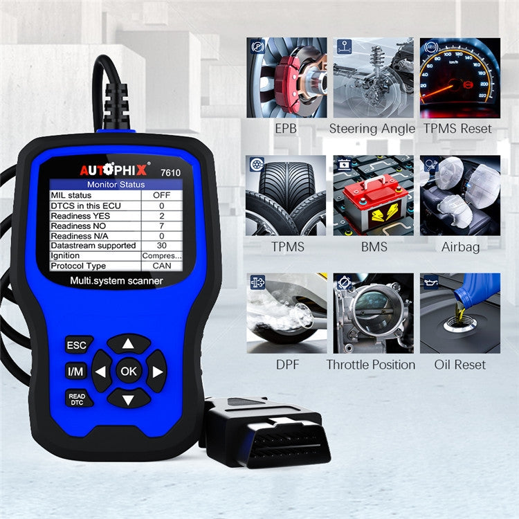 AUTOPHIX 7610 OBD2 Scan Diagnostic Tool Full System Maintenance And Repair Detector - Code Readers & Scan Tools by AUTOPHIX | Online Shopping South Africa | PMC Jewellery | Buy Now Pay Later Mobicred