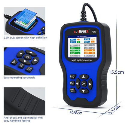 AUTOPHIX 7610 OBD2 Scan Diagnostic Tool Full System Maintenance And Repair Detector - Code Readers & Scan Tools by AUTOPHIX | Online Shopping South Africa | PMC Jewellery | Buy Now Pay Later Mobicred