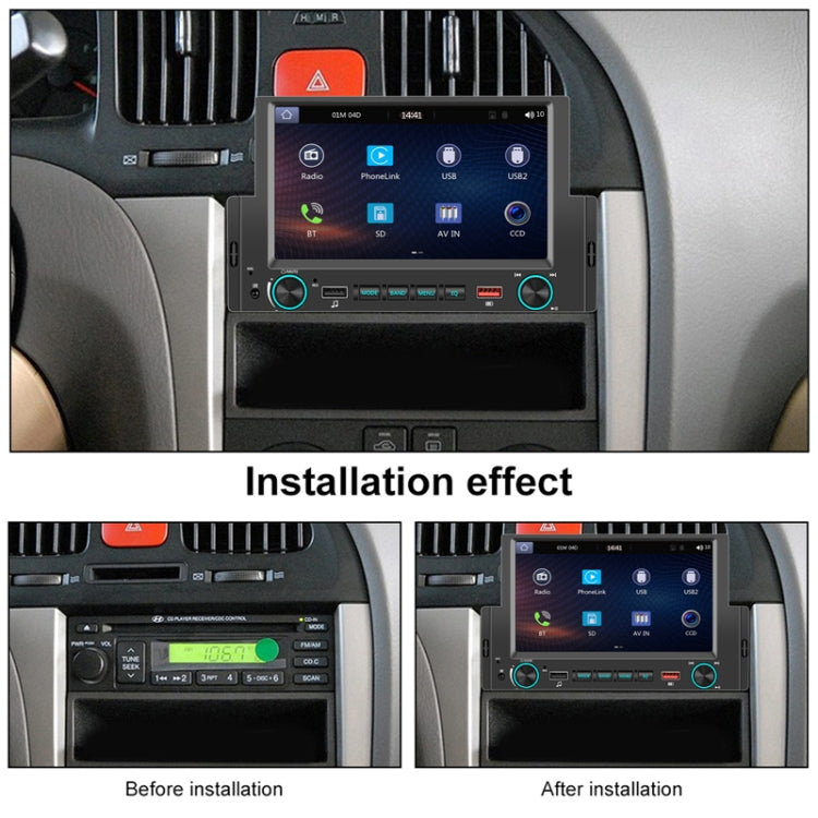 6.2 Inch MP5 Player Single Butt Universal Wired CarPlay Car Monitor, Model: Standard+4 Light Camera - free shipping - PMC TechLife - Order now!
