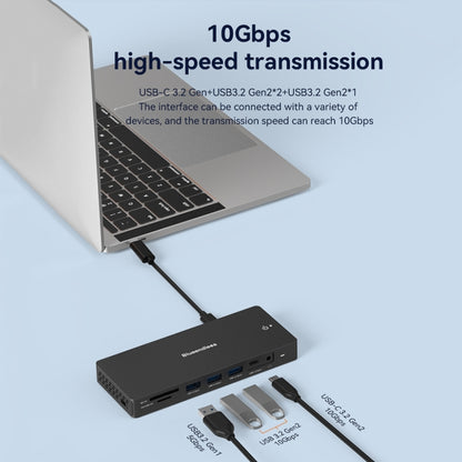 Blueendless 12-In-1 HD Multifunctional Docking Station 10Gbps Splitter With Switch(8K+4K HDMI x 2) - USB HUB by Blueendless | Online Shopping South Africa | PMC Jewellery | Buy Now Pay Later Mobicred