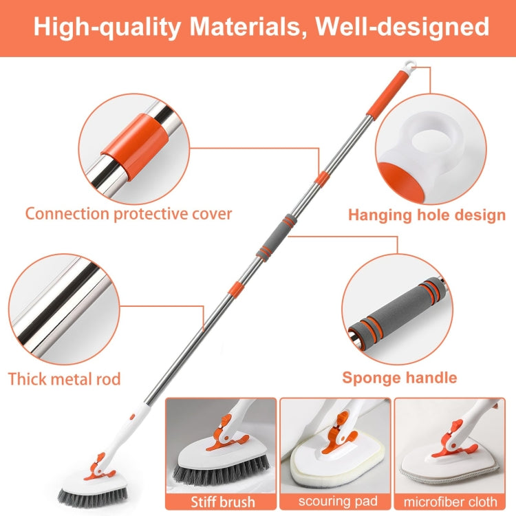 Shower Cleaning Brush With 52 Inch Adjustable Handle Tub Tile Scrubber Brush, Spec: Set 5 - free shipping - PMc TechLife - Order now!