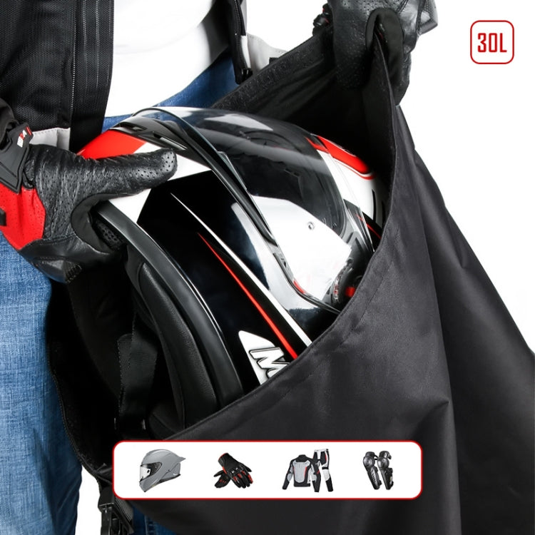 30L Outdoor Riding Motorcycle Helmet Bag Large Capacity Waterproof Combination Lock Storage Pack(Black) - Bags & Luggages by PMC TechLife | Online Shopping South Africa | PMC TechLife | Buy Now Pay Later Mobicred