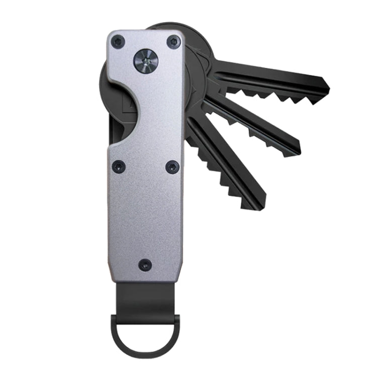 Compact Key Organizer Metal Key Chain Can Hold 2-6 Keys Gray - Key Rings by PMC TechLife | Online Shopping South Africa | PMC TechLife | Buy Now Pay Later Mobicred
