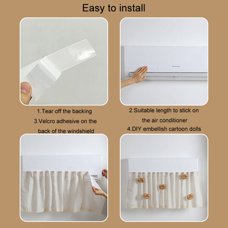 Air Conditioner Windshield Anti-Direct Blow Baby Windshield Curtain Dust Cover, Model: Vertical White Rabbit - free shipping - PMC TechLife - Order now!