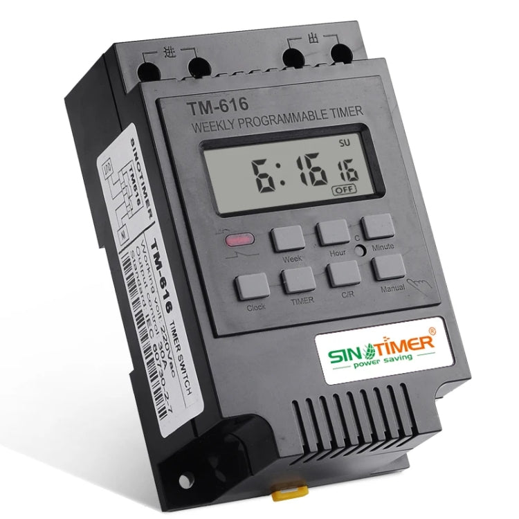 SINOTIMER TM616B-2 220V 30A Weekly Programmable Digital Timer Switch Relay Control - Switch by SINOTIMER | Online Shopping South Africa | PMC Jewellery | Buy Now Pay Later Mobicred