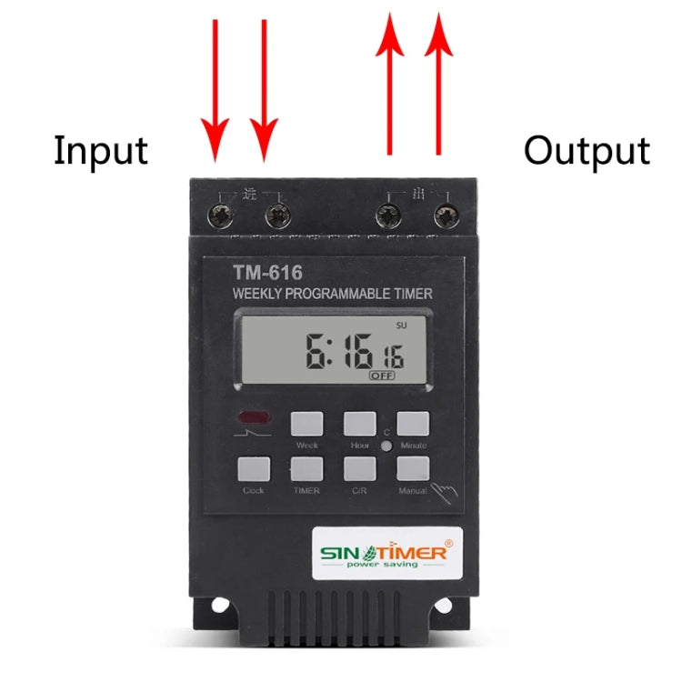 SINOTIMER TM616B-2 220V 30A Weekly Programmable Digital Timer Switch Relay Control - Switch by SINOTIMER | Online Shopping South Africa | PMC Jewellery | Buy Now Pay Later Mobicred