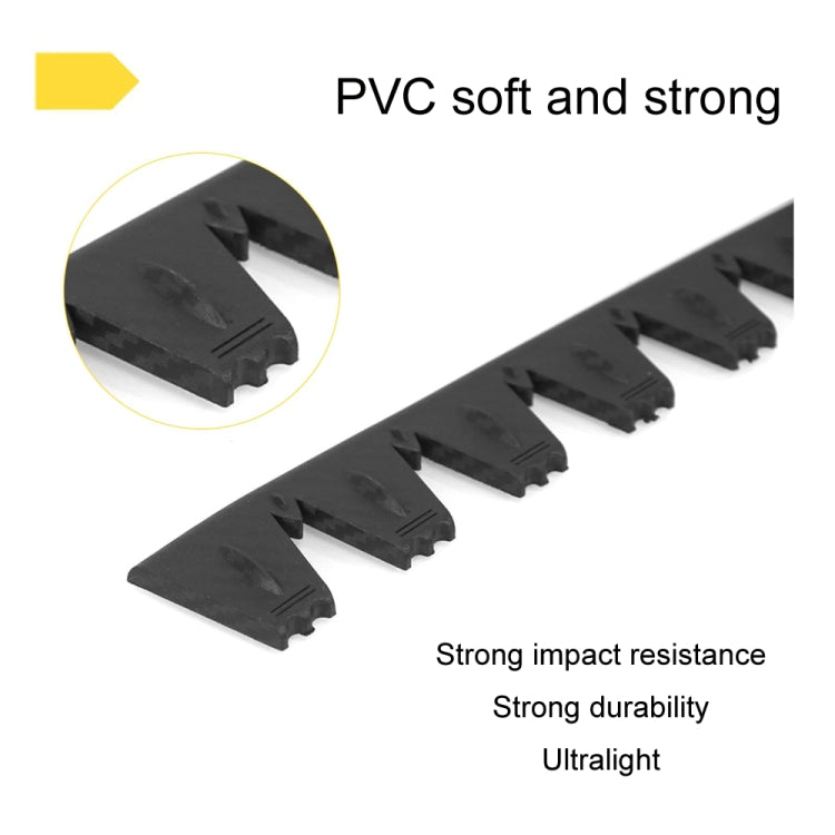8pcs /Set Car Bumper Serrated Anti-collision Plate Decoration(Black) - Anti Collision Sticker by PMC TechLife | Online Shopping South Africa | PMC TechLife | Buy Now Pay Later Mobicred