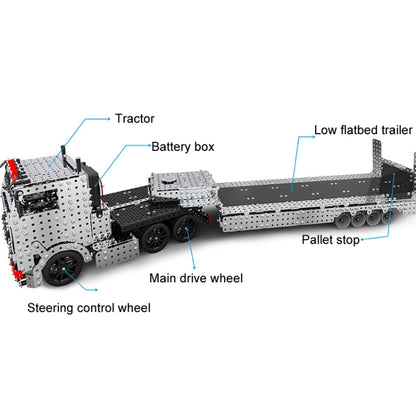 2011pcs / Box ZBToys Building Blocks Mechanical Toys Hand-Assembled Remote Control Trailer Metal Model - RC Cars by ZBToys | Online Shopping South Africa | PMC Jewellery | Buy Now Pay Later Mobicred