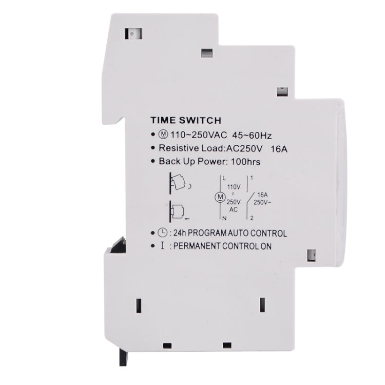 SINOTIMER  TM610C 110-250V 16A Quartz Mechanical Timer 24 Hours Programmable Din Rail Relay - Switch by SINOTIMER | Online Shopping South Africa | PMC Jewellery | Buy Now Pay Later Mobicred