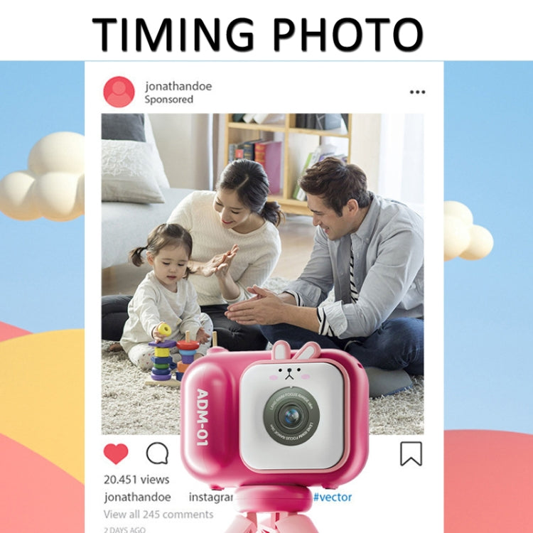 2.4 Inch IPS Screen 48MP Dual Lens Kids Digital Camera Mini Video Camera With 64G TF Card Blue Fox - Children Cameras by PMC TechLife | Online Shopping South Africa | PMC TechLife | Buy Now Pay Later Mobicred