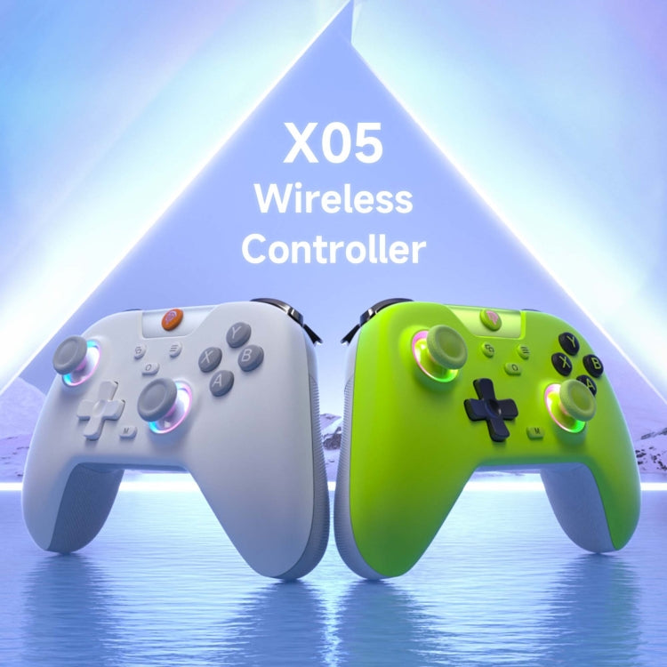 EasySMX X05 Wireless Gamepad Hall RGB Effect Controller For PC / Phone / Switch / Steam Deck(White) - free shipping - PMC Jewellery - Order now!