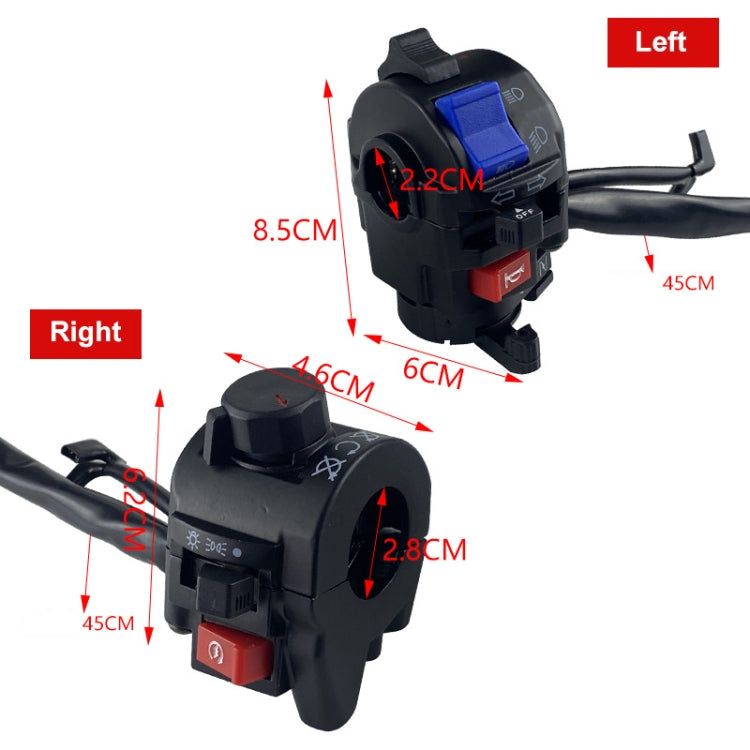 For Storm Taizi 150 Motorcycle Left And Right Handlebar Switch Assembly(Silver) - Grips by PMC TechLife | Online Shopping South Africa | PMC TechLife | Buy Now Pay Later Mobicred