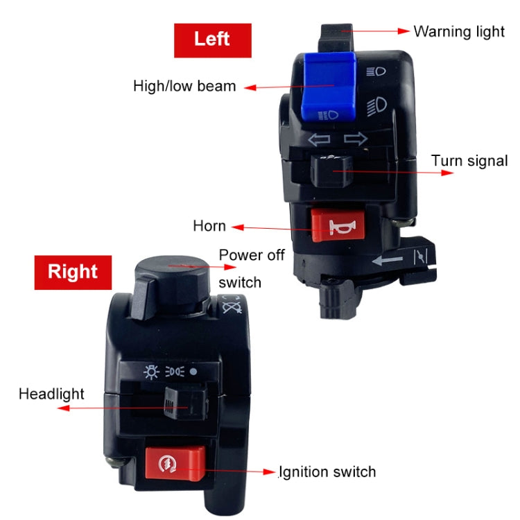 For QJ Storm Taizi 150 Motorcycle Left And Right Handlebar Switch Assembly(Black) - Grips by PMC TechLife | Online Shopping South Africa | PMC TechLife | Buy Now Pay Later Mobicred