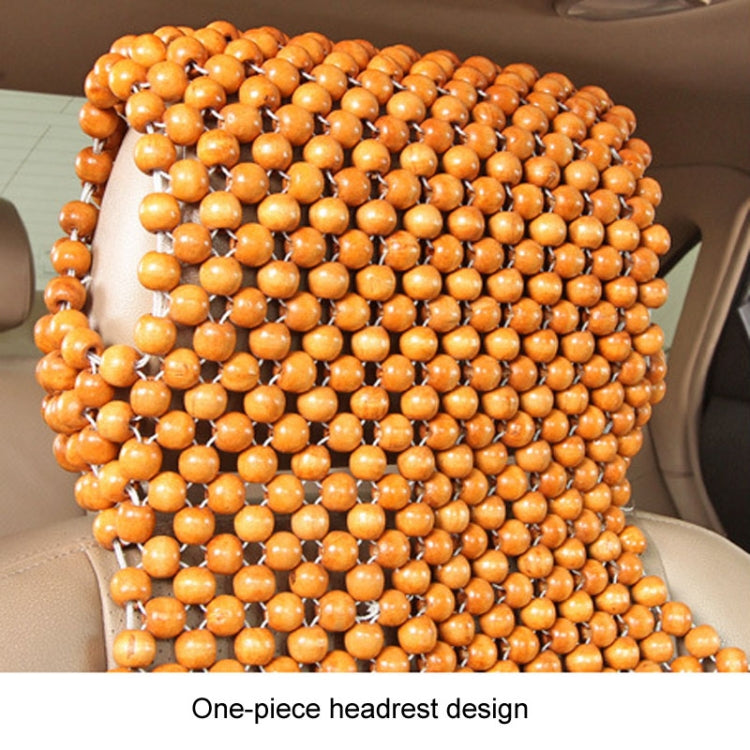 Car Wood Beaded Cushion Universal Car Seat Cover Summer Interior Supply(Coffee) - Seat Accessories by PMC Jewellery | Online Shopping South Africa | PMC Jewellery | Buy Now Pay Later Mobicred