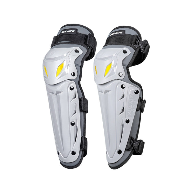 SULAITE Motorcycle Outdoor Riding Breathable Protective Equipment, Color: 2pcs /Set Knee Pads Gray - Protective Gear by SULAITE | Online Shopping South Africa | PMC TechLife | Buy Now Pay Later Mobicred