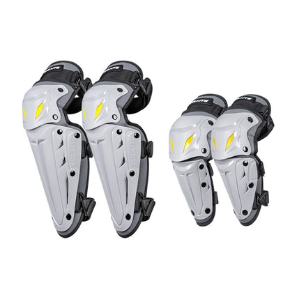 SULAITE Motorcycle Outdoor Riding Breathable Protective Equipment, Color: 4pcs /Set Knee Elbow Pads Gray - Protective Gear by SULAITE | Online Shopping South Africa | PMC Jewellery | Buy Now Pay Later Mobicred