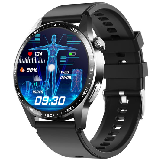 F400  1.55 Inch Screen Smart Watch Support ECG/ Blood Oxygen / Blood Sugar / 150+ Sports Mode, Color: Black Silicone - Smart Watches by PMC Jewellery | Online Shopping South Africa | PMC Jewellery | Buy Now Pay Later Mobicred