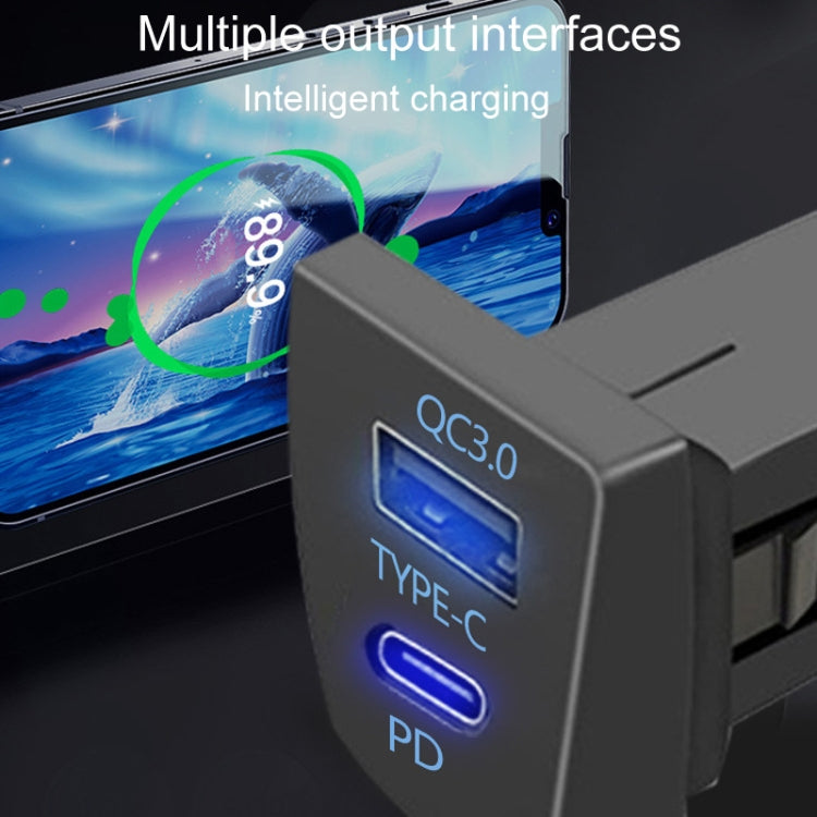 For Toyota RAV4 / WILDLANDER USB-PD Port 60W Fast Charging Modified Car Charger(Insurance Pickup Cord) - DIY Modified Charger by PMC Jewellery | Online Shopping South Africa | PMC Jewellery | Buy Now Pay Later Mobicred