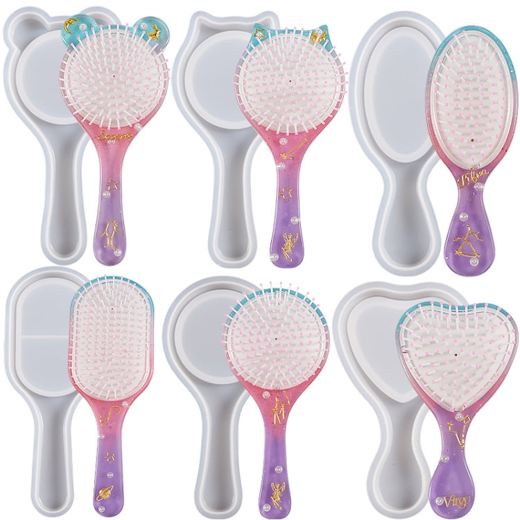 Air Cushion Comb Set Silicone Mold DIY Epoxy Resin Craft Making Mold, Spec: Oval 001 - free shipping - PMc TechLife - Order now!