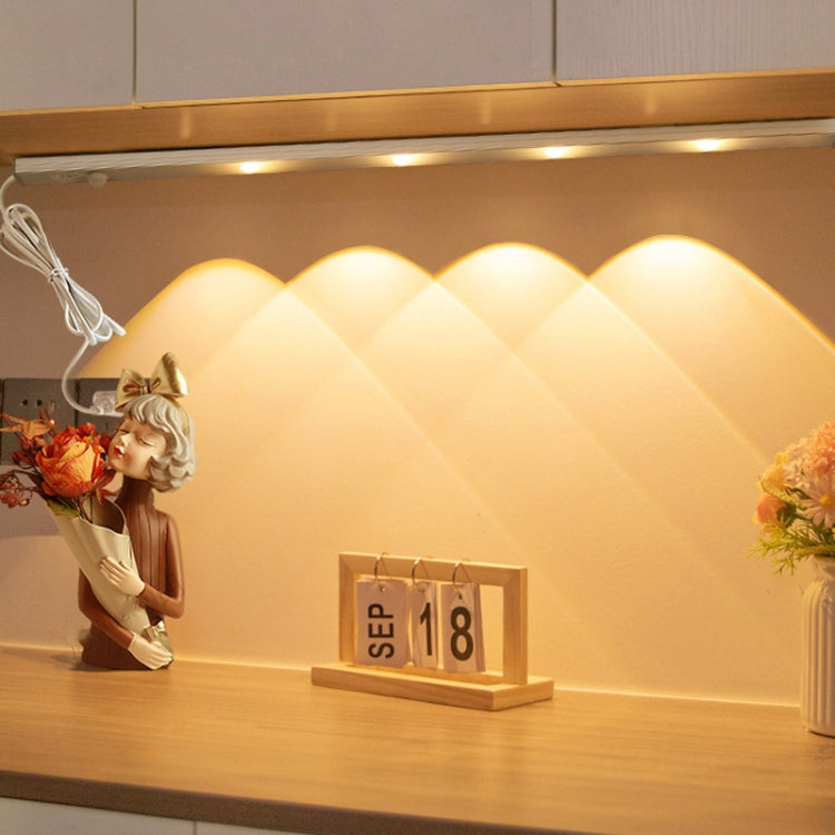 220V CN Plug Motion Sensor Wardrobe Cabinet Lamp LED Light Bar, Spec: Warm White 40cm - Sensor LED Lights by PMC TechLife | Online Shopping South Africa | PMC TechLife | Buy Now Pay Later Mobicred