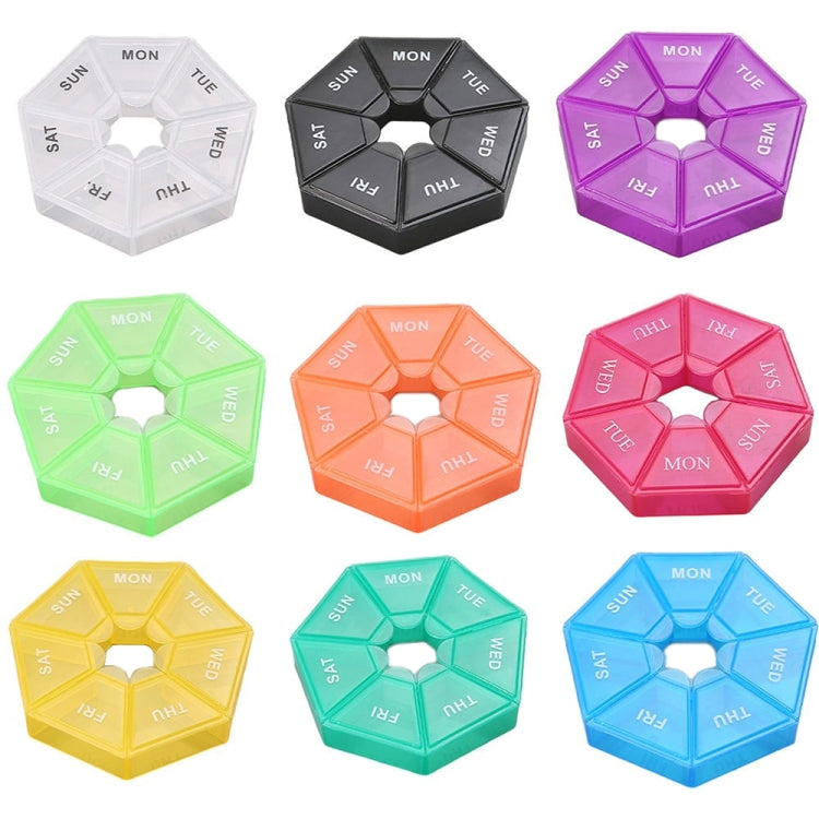 2pcs Portable Transparent Moisture-Proof Weekly 7-grids Pill Storage Box(Black) - free shipping - PMC TechLife - Order now!