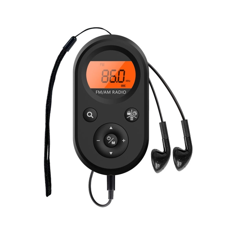 M01 Mini Portable Rechargeable FM / AM Radio With Backlight(Black) - Radio Player by PMC TechLife | Online Shopping South Africa | PMC TechLife | Buy Now Pay Later Mobicred
