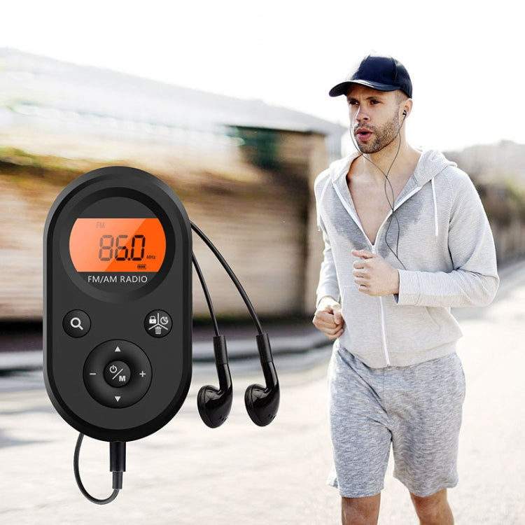 M01 Mini Portable Rechargeable FM / AM Radio With Backlight(Black) - Radio Player by PMC TechLife | Online Shopping South Africa | PMC TechLife | Buy Now Pay Later Mobicred