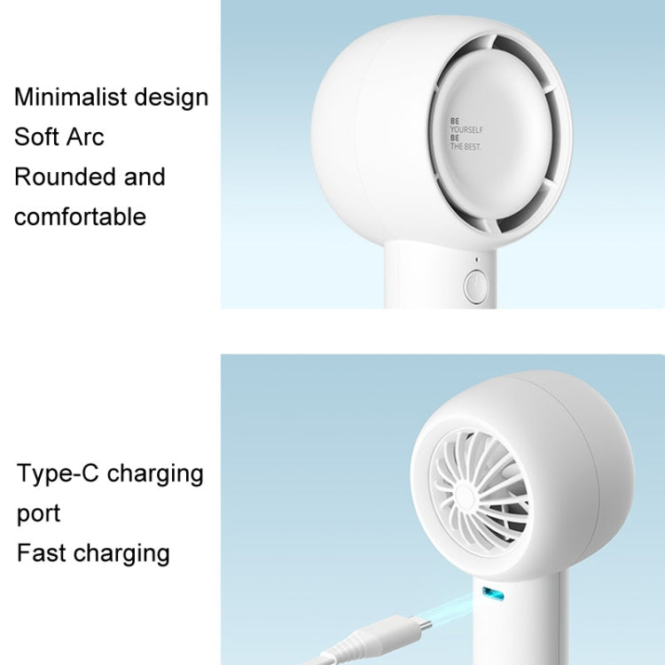 JisuLife FA42 Handheld Portable Small Rechargeable Turbo Fan, Color: White 4500mAh - Electric Fans by JisuLife | Online Shopping South Africa | PMC Jewellery | Buy Now Pay Later Mobicred