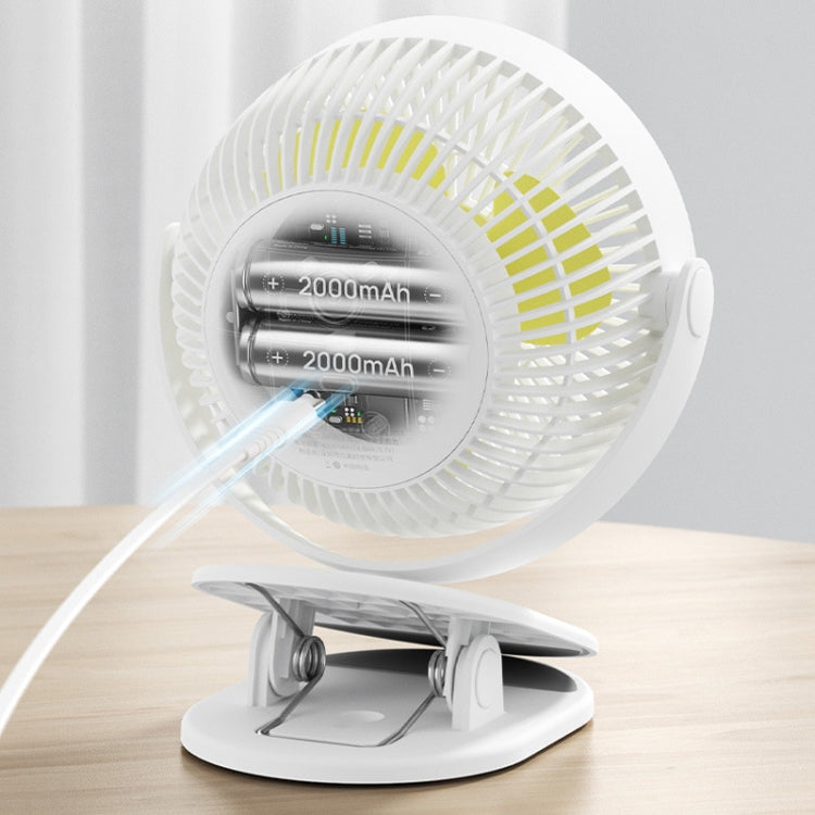 JisuLife FA29A Clip Desktop Mini Fan Portable USB Rechargeable Fan(White) - Electric Fans by JisuLife | Online Shopping South Africa | PMC Jewellery | Buy Now Pay Later Mobicred