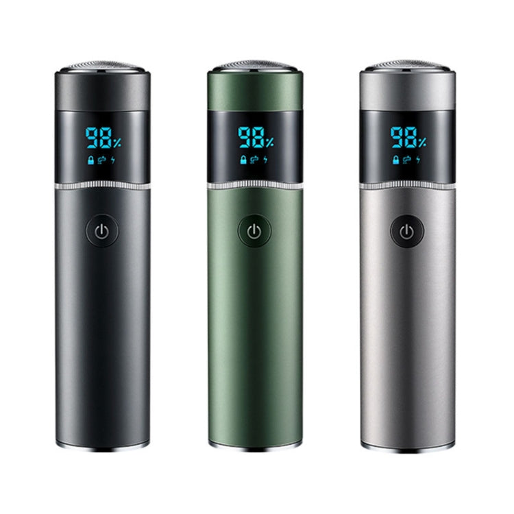 S-1090 IPX7 Waterproof 8D Portable LED Digital Display Round Electric Shaver(Green) - Electric Shavers by PMC TechLife | Online Shopping South Africa | PMC TechLife | Buy Now Pay Later Mobicred