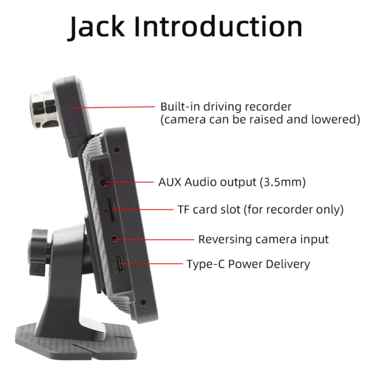 Car Bluetooth Portable DVR Monitor Support Carplay/Android Auto, Specifications: Display - Car MP3 & MP4 & MP5 by PMC Jewellery | Online Shopping South Africa | PMC Jewellery | Buy Now Pay Later Mobicred