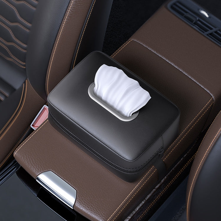 Car Seat Armrest Tissue Box Sun Visor Seat Back Hanging Paper Bag(Brown) - Stowing Tidying by PMC TechLife | Online Shopping South Africa | PMC TechLife | Buy Now Pay Later Mobicred