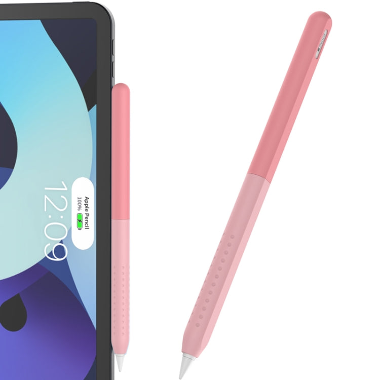 For Apple Pencil 2 AhaStyle PT182 Split Clashing Colors Stylus Protective Case(Gray) - Pencil Accessories by AhaStyle | Online Shopping South Africa | PMC Jewellery | Buy Now Pay Later Mobicred