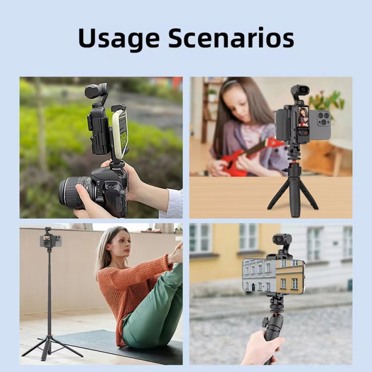 For DJI Osmo Pocket 3 Phone Holder Expansion Bracket With 3 Cold Shoe Port(Black) - free shipping - PMC TechLife - Order now!