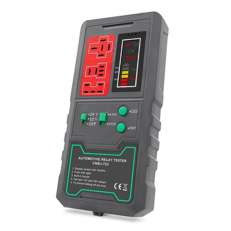 12V/24V 4 Pin 5 Pin Automotive Relay Tester(CNBJ-722) - Electronic Test by PMC Jewellery | Online Shopping South Africa | PMC Jewellery | Buy Now Pay Later Mobicred