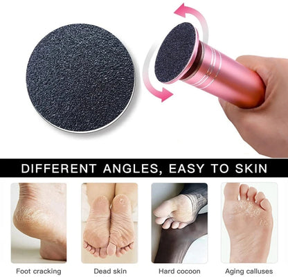 Electric Foot Grinder Calluses Dead Skin Remover With 60pcs Replaceable Sandpaper Discs UK Plug(Black) - Grinding Tools & Accessories by PMC Jewellery | Online Shopping South Africa | PMC Jewellery | Buy Now Pay Later Mobicred