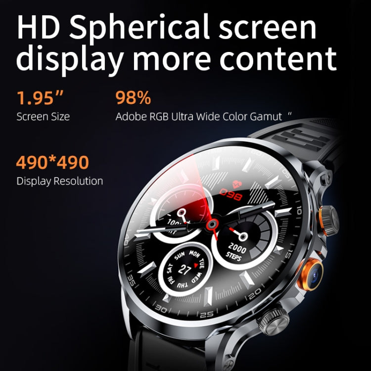 H18 Ultra-Thin Round Ball Screen 1.95 Inch Plug-In Phone Smart Watch 32G(Black) - Smart Watches by PMC TechLife | Online Shopping South Africa | PMC TechLife | Buy Now Pay Later Mobicred
