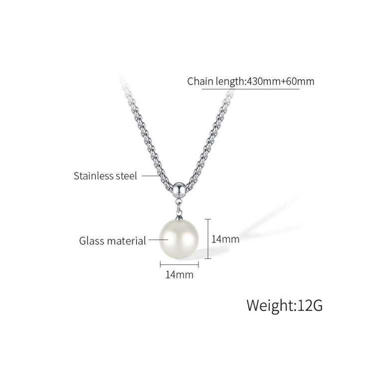 OPK GX2409 Glass Bead Pendant Simple Necklace - Necklaces & Pendants by OPK | Online Shopping South Africa | PMC Jewellery | Buy Now Pay Later Mobicred