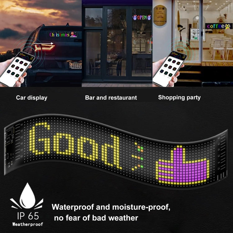 7x17.3cm（16 x 32 LEDs) Car Flexible Display Advertising Screen APP Bluetooth Smart Screen - Car Monitor by PMC Jewellery | Online Shopping South Africa | PMC Jewellery | Buy Now Pay Later Mobicred