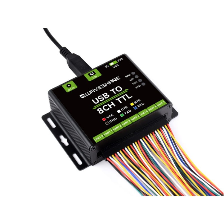 Waveshare 27076 Industrial USB TO TTL UART Serial Communication Module Converter(USB TO 8CH TTL) - free shipping - PMC Jewellery - Order now!