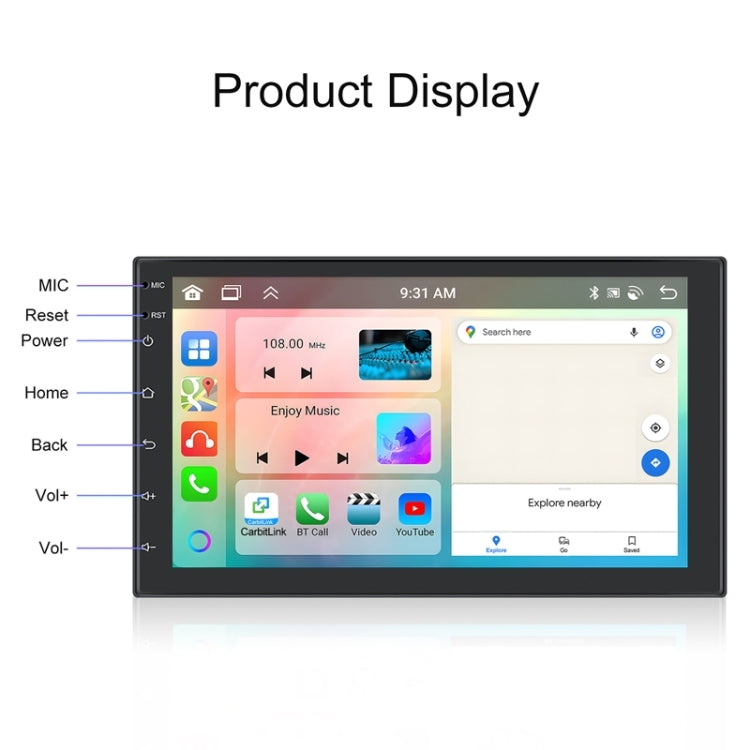 10.1inch Android 13.0 Dual Butt Universal Wireless Carplay Car Navigation Center Control All-In-One Monitor(Standard+AHD Camera) - Car MP3 & MP4 & MP5 by PMC Jewellery | Online Shopping South Africa | PMC Jewellery | Buy Now Pay Later Mobicred