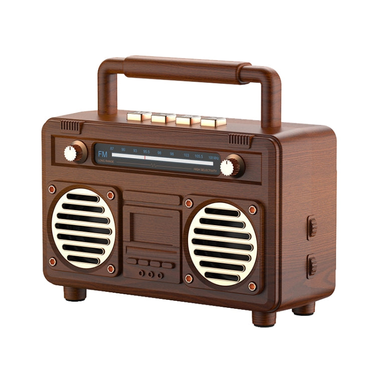 BT21 Retro USB Flash Drive FM Radio Wireless Bluetooth Speaker, Color: Rosewood - Desktop Speaker by PMC Jewellery | Online Shopping South Africa | PMC Jewellery | Buy Now Pay Later Mobicred