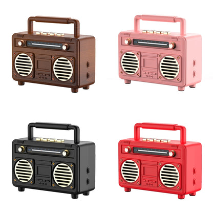 BT21 Retro USB Flash Drive FM Radio Wireless Bluetooth Speaker, Color: Rosewood - Desktop Speaker by PMC Jewellery | Online Shopping South Africa | PMC Jewellery | Buy Now Pay Later Mobicred