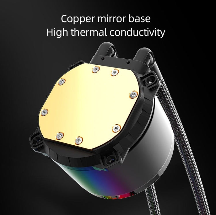 COOLMOON CM-YM-360T Computer ARGB Temperature Display Lens Multi-Platform Integrated CPU Cooler(Black) - free shipping - PMC Jewellery - Order now!