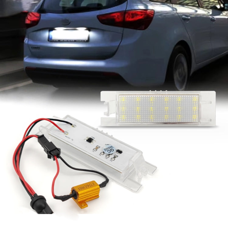 2pcs For Opel ZafiraB / ASTRA / CORSA LED License Plate Light - License Plate Lights by PMC Jewellery | Online Shopping South Africa | PMC Jewellery | Buy Now Pay Later Mobicred