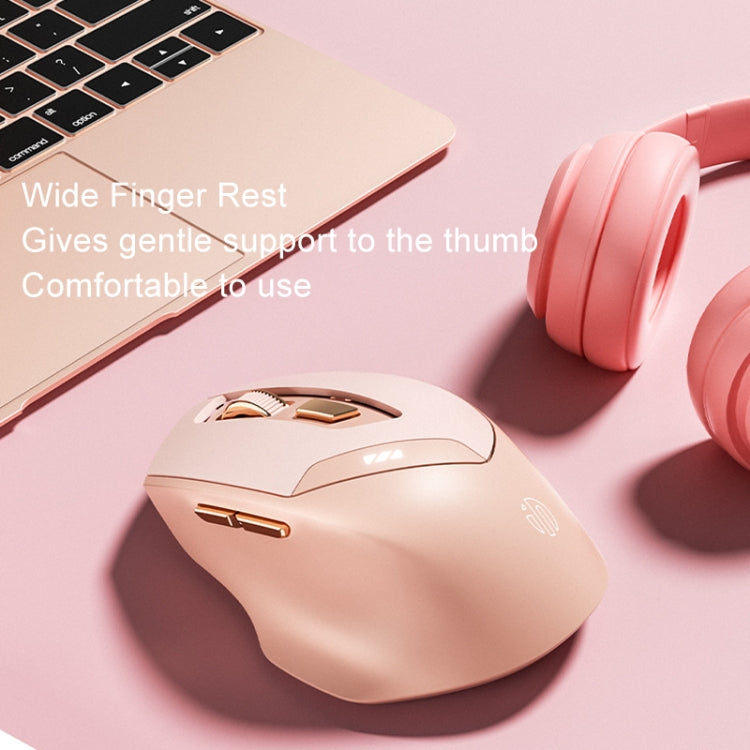 Inphic DR8 2.4G Wireless + Bluetooth 5.0/4.0 Tri-mode Charging Mute Office Gaming Computer Mouse(Milk Tea Color) - Wireless Mice by Inphic | Online Shopping South Africa | PMC Jewellery | Buy Now Pay Later Mobicred