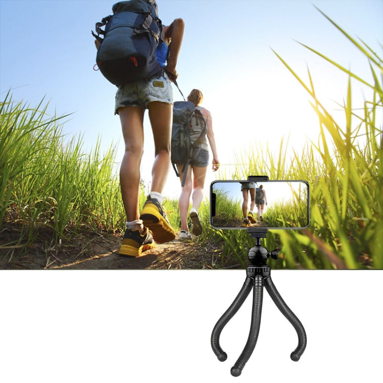 Octopus Fish Silicone Camera Tripod Desktop Folding Stand With Bluetooth Controller+Adapter+Phone Clip+Storage Bag+Screws - Tripods by PMC TechLife | Online Shopping South Africa | PMC TechLife | Buy Now Pay Later Mobicred
